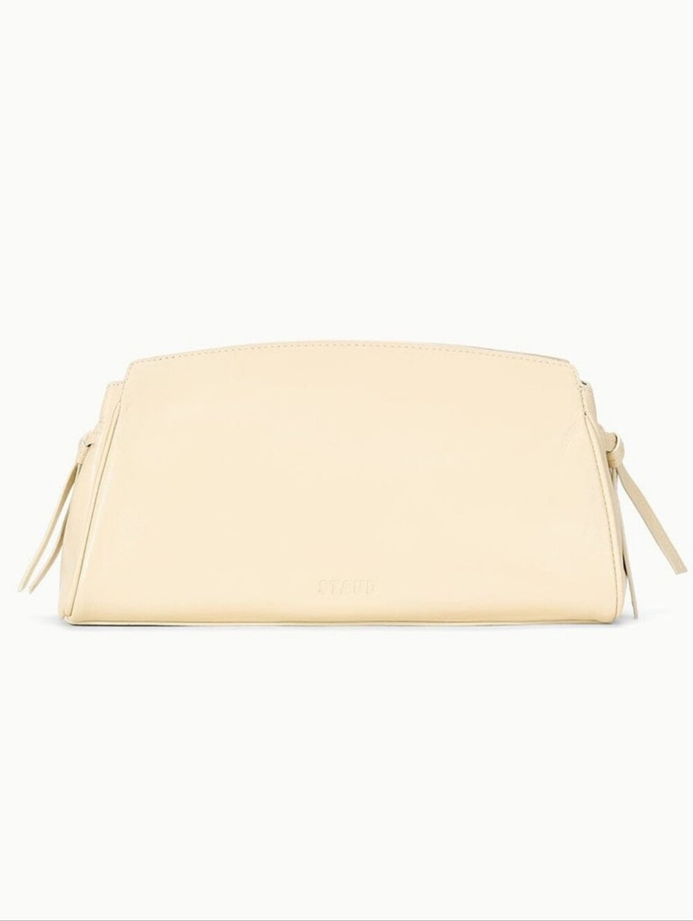 STAUD Cream Maude Convertible Clutch